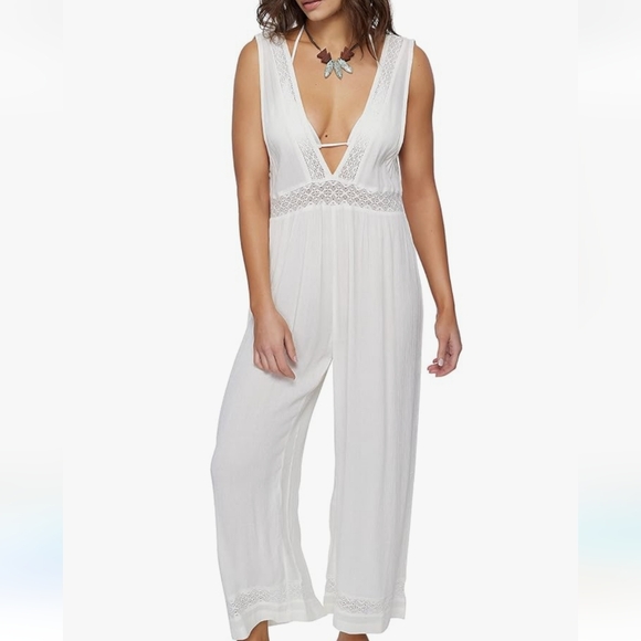 O'NEILL Womens Swim Sandie Cover-Up Jumpsuit, Winter White XL NWT - Picture 10 of 10